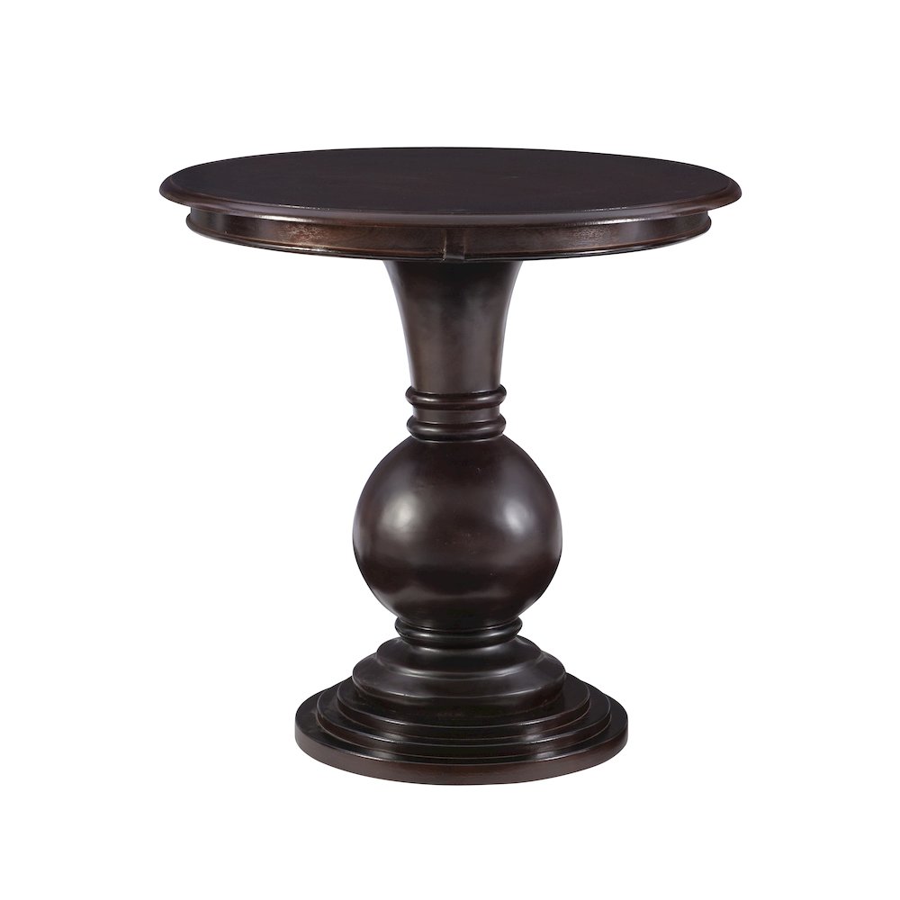 Espresso Round Accent Table