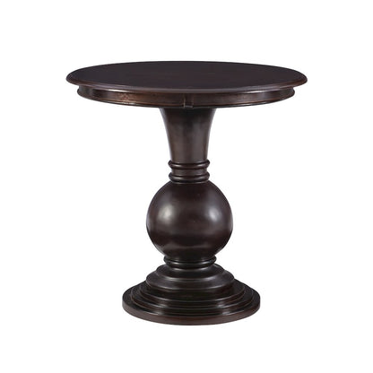 Espresso Round Accent Table