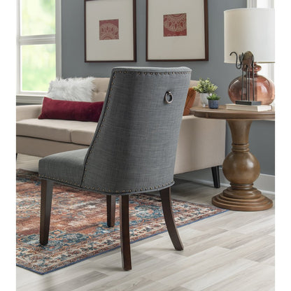 Adler Dining Chair Espresso Grey Set of Two