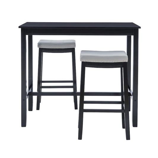 Claridge 3Pc Bar Set Black Grey