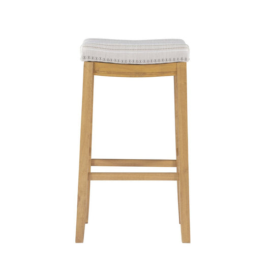 Claridge  Linen Striped Bar Stool