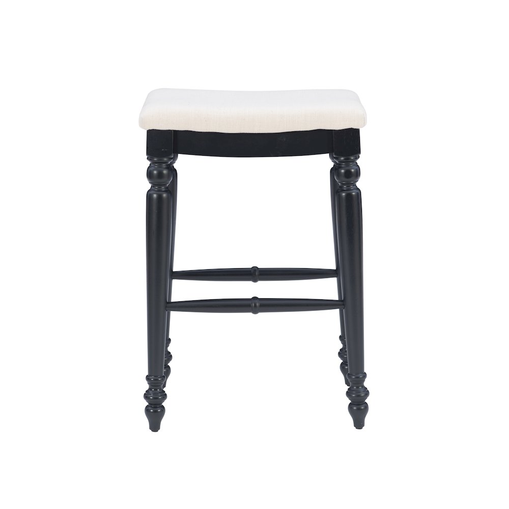 Marino Black Backless Bar Stool