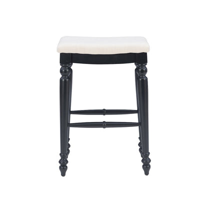 Marino Black Backless Bar Stool