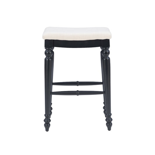 Marino Black Backless Bar Stool