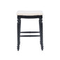 Marino Black Backless Bar Stool