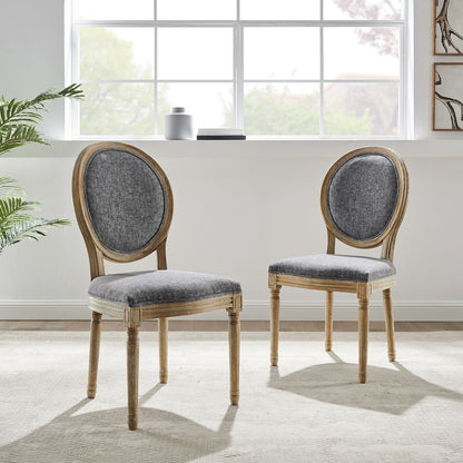 Avalon Charcoal Oval Back Chair Set Of Two