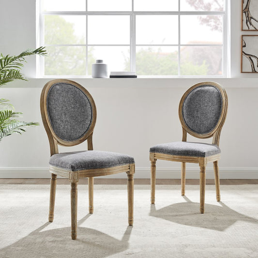 Avalon Charcoal Oval Back Chair Set Of Two