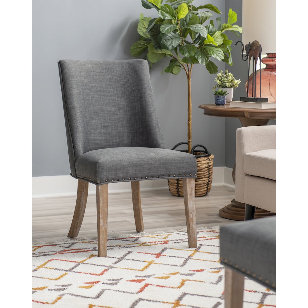 Adler Dining Chair Natural Grey  Set of Two