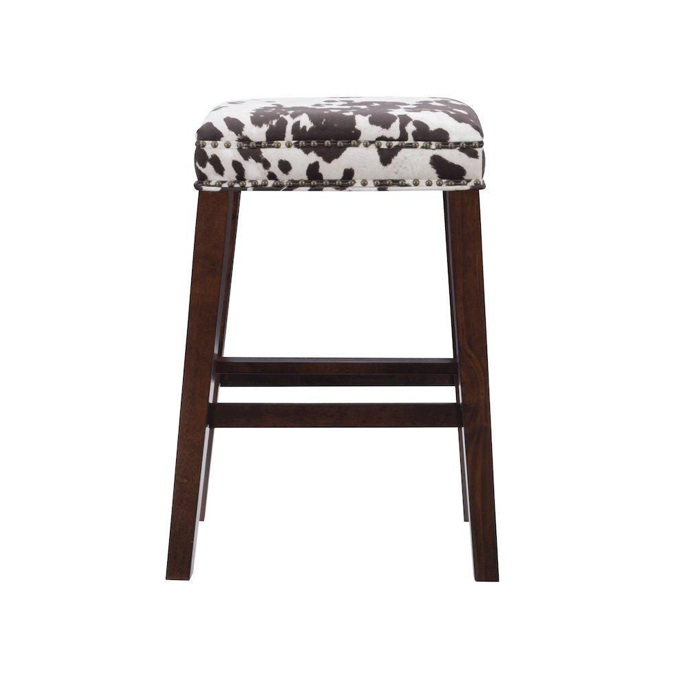 Walt Brown Cow Print Bar Stool