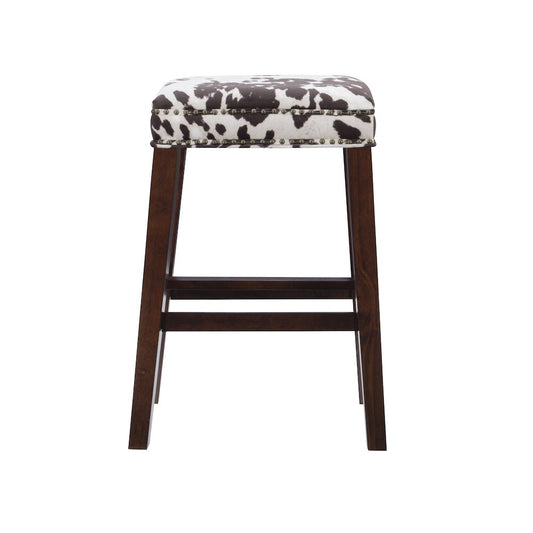 Walt Brown Cow Print Bar Stool