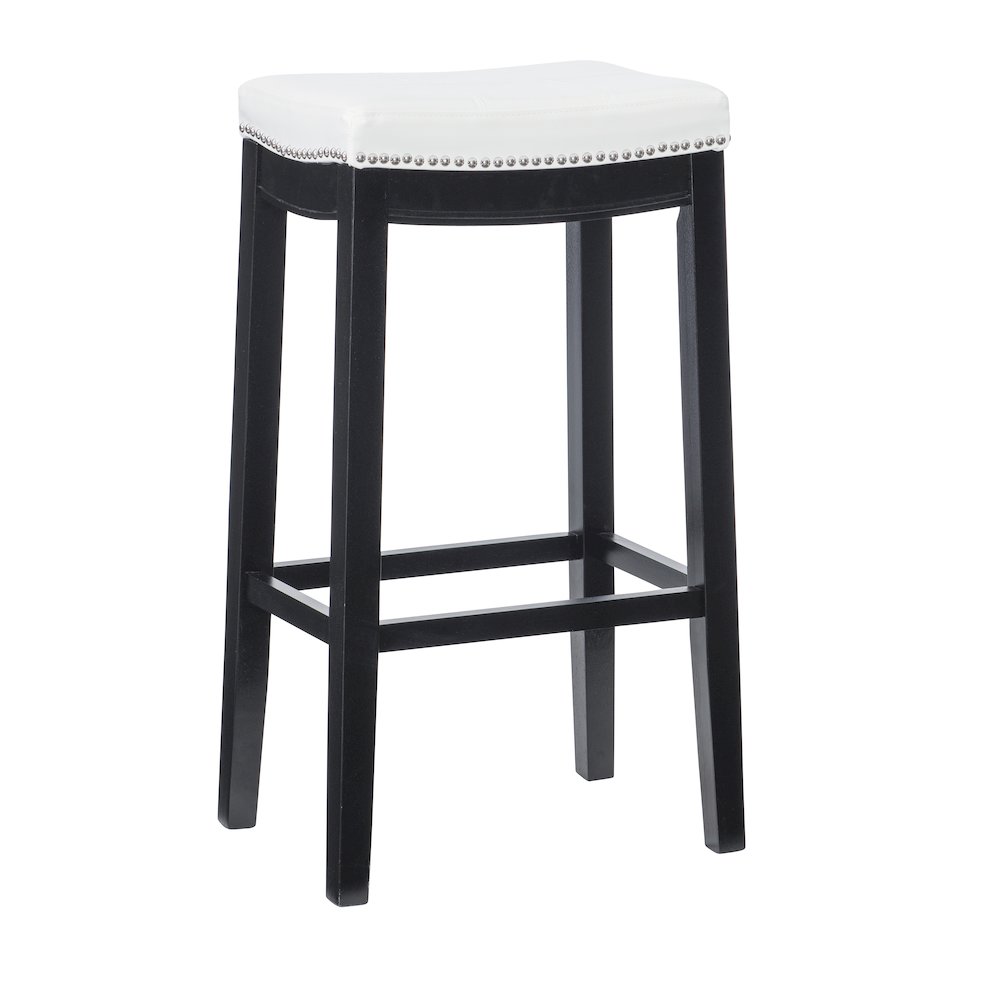 Claridge White Pu Barstool