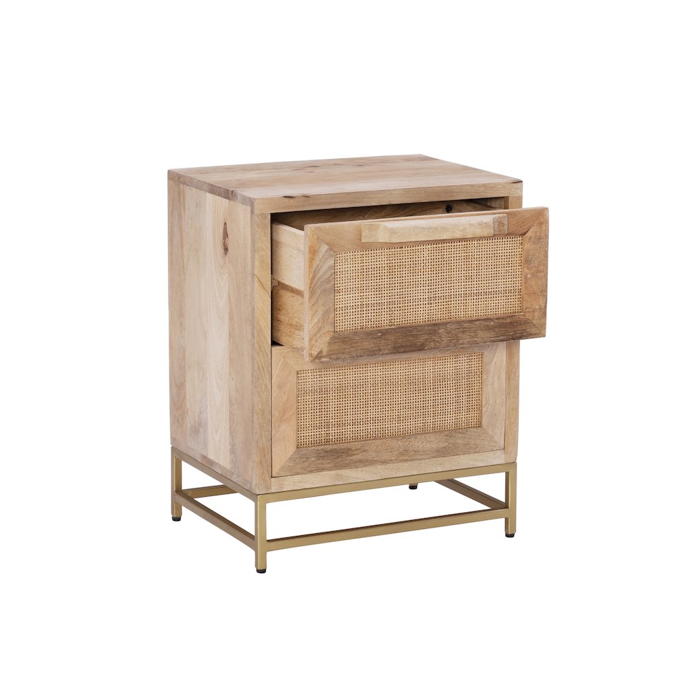 Janie Rattan Cabinet Two Drawers