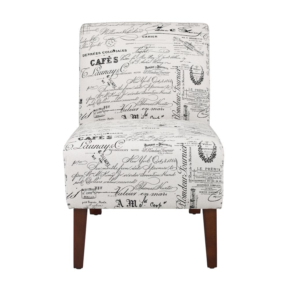 Linen Script Lily Chair