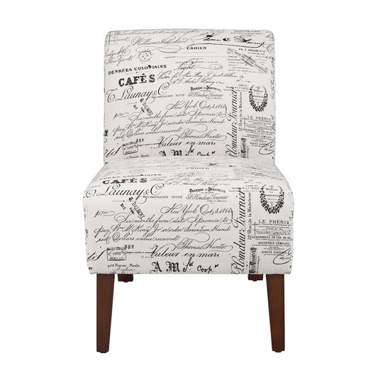 Linen Script Lily Chair