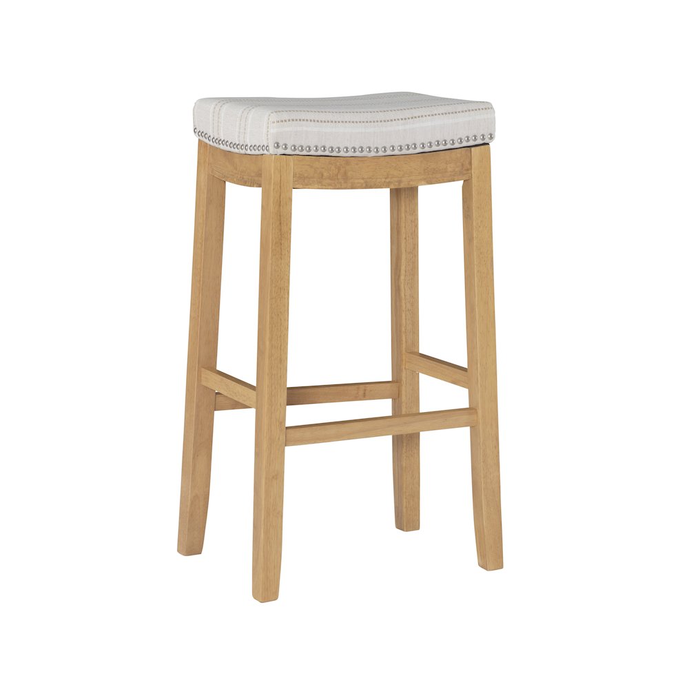 Claridge  Linen Striped Bar Stool