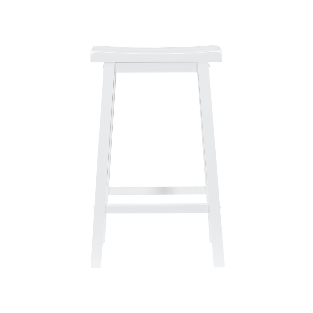 White Saddle Bar Stool