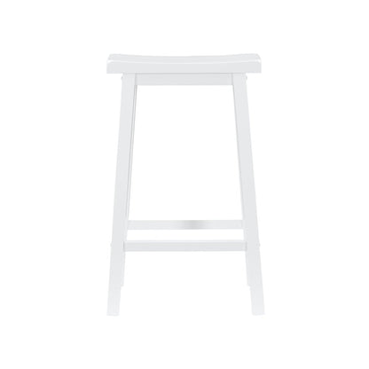 White Saddle Bar Stool