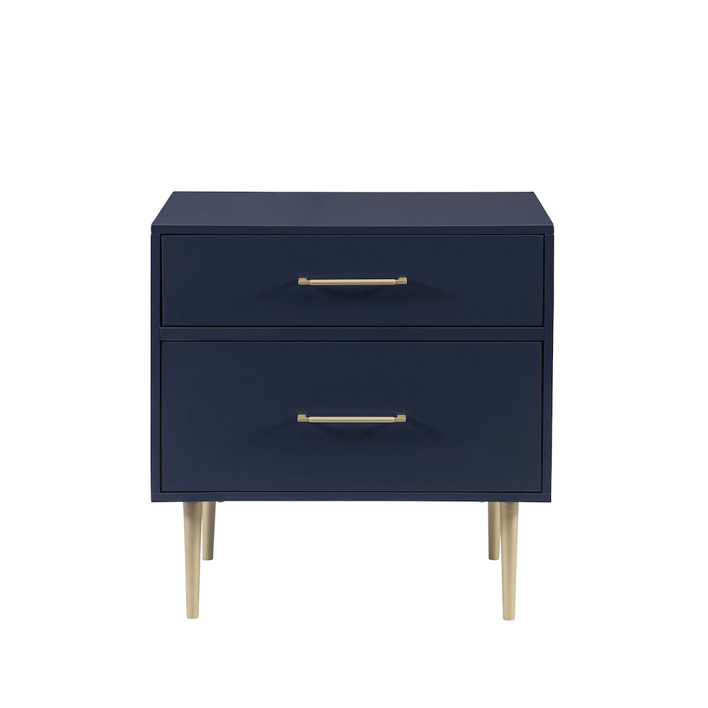 Gloria Two Drawer Night Stand Navy
