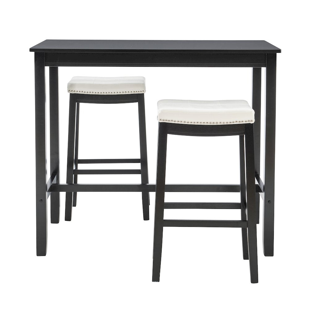 Claridge 3Pc Bar Set Black White