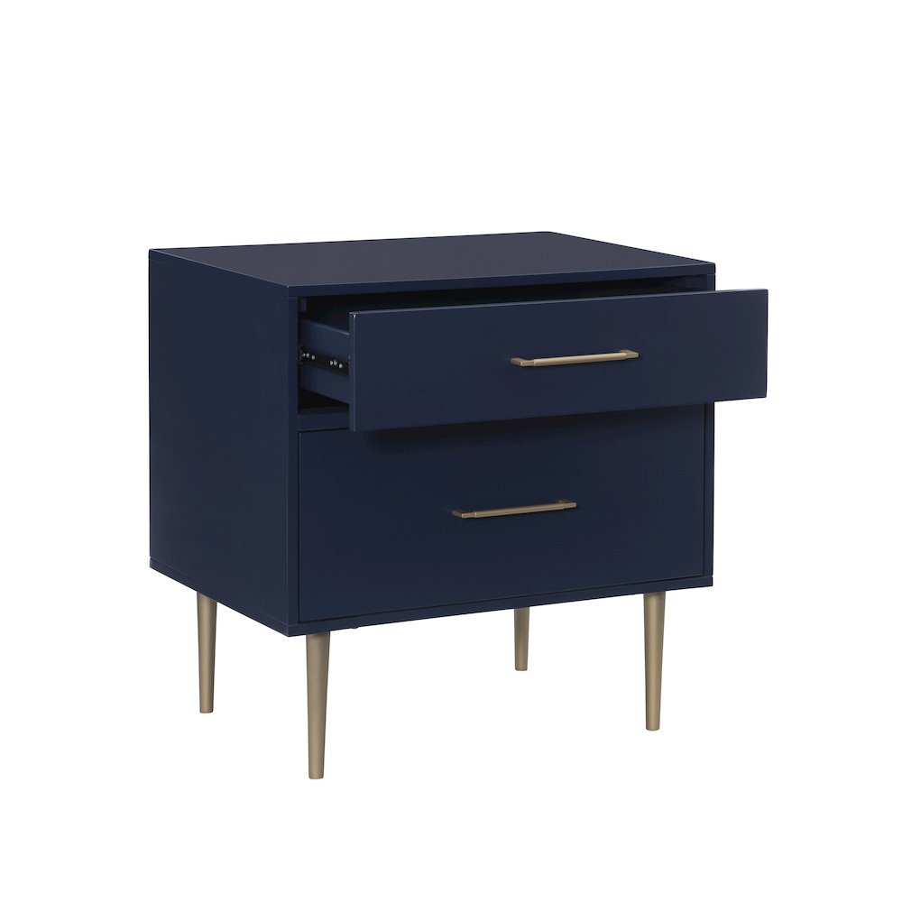 Gloria Two Drawer Night Stand Navy