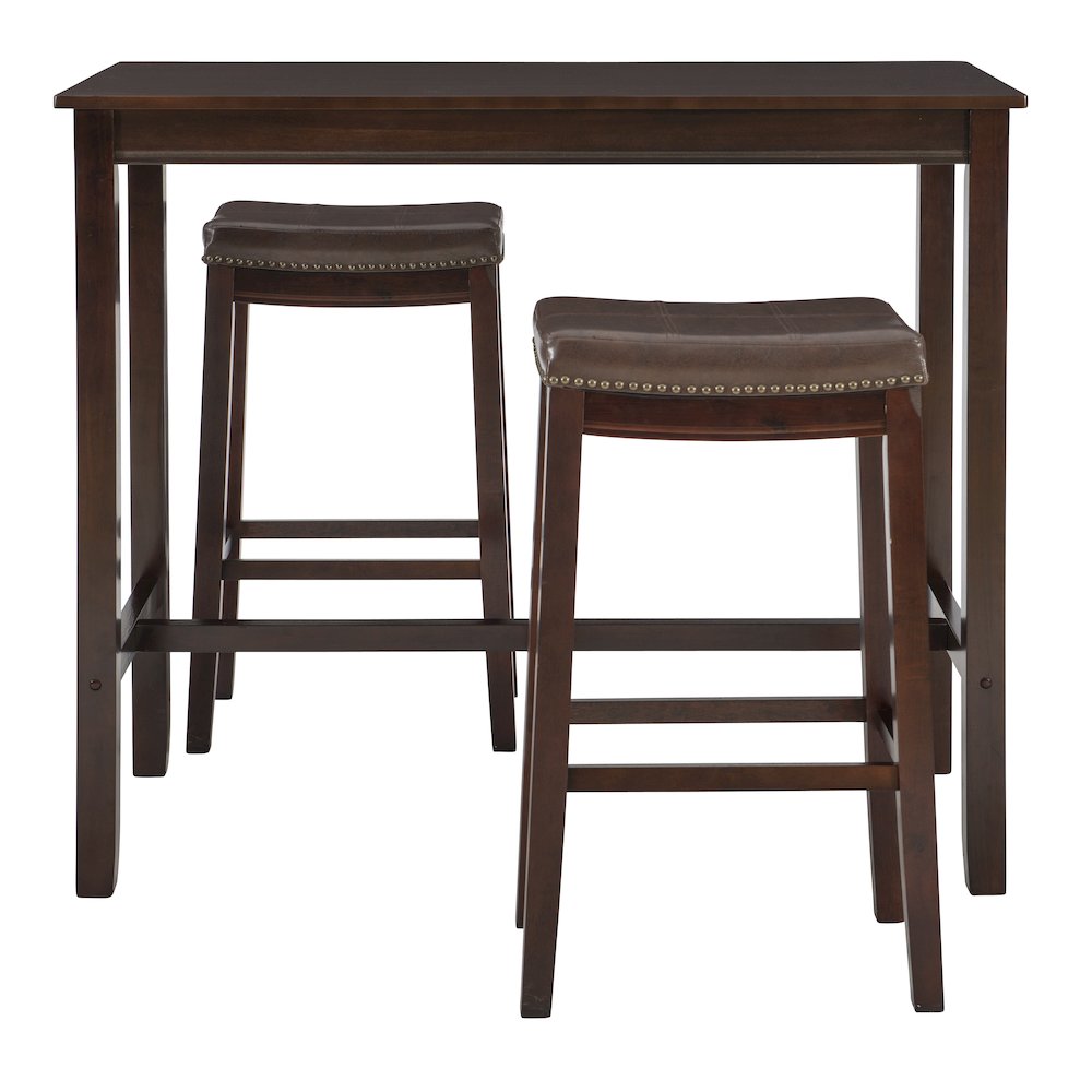 Claridge 3Pc Bar Set Brown