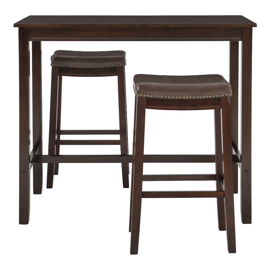 Claridge 3Pc Bar Set Brown