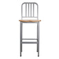 Frazier Metal Barstool Silver Set Of 2