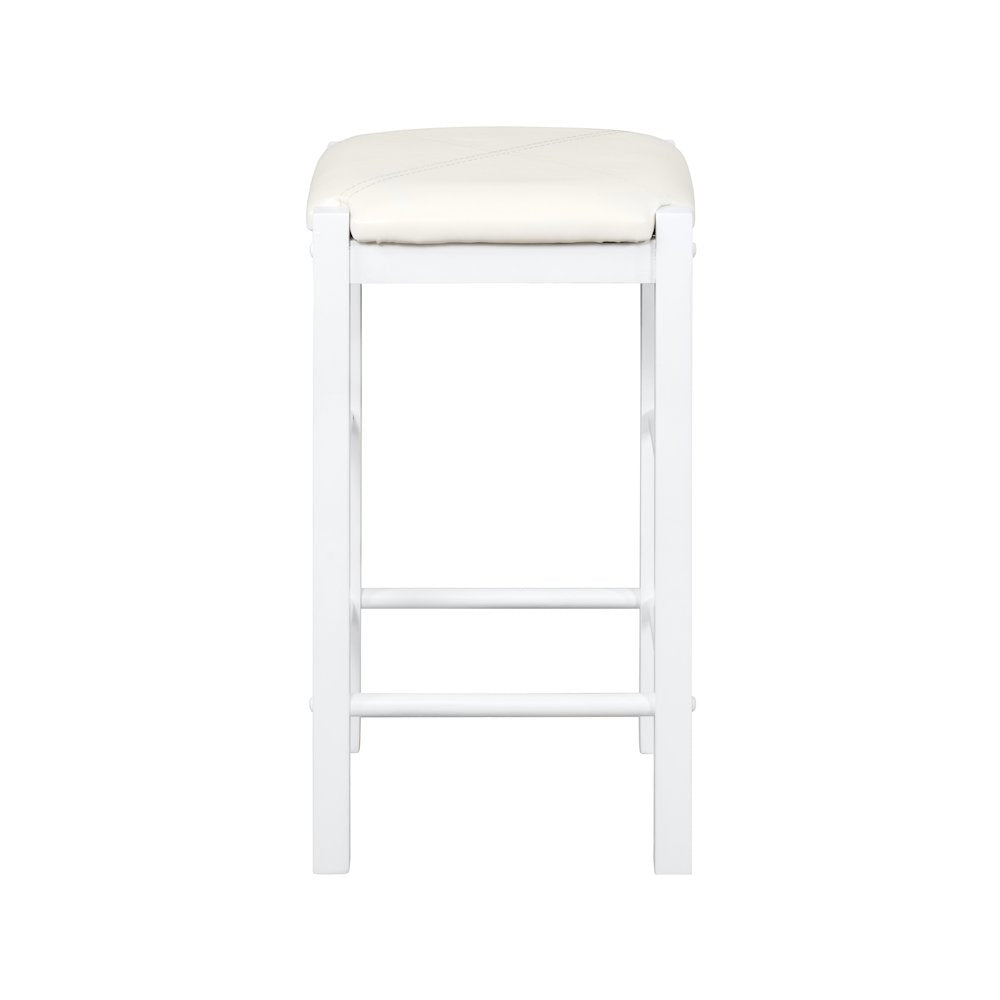 Lancer 3 Piece Tavern Set, White Faux Marble