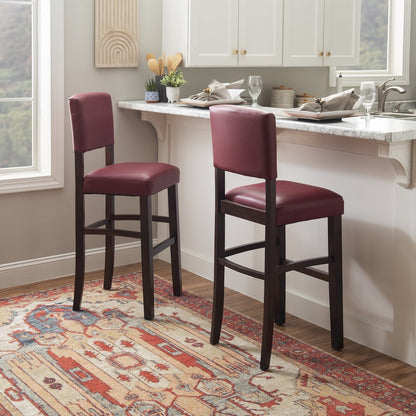 Monaco Bar Stool Dark Red
