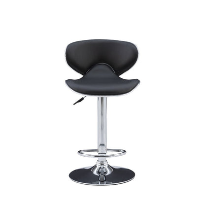 Chrome and Black PU Barstool