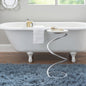 Rian Spiral Drink Table Silver White Marble