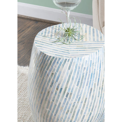 Prianna Mosaic Capiz  Drum Table