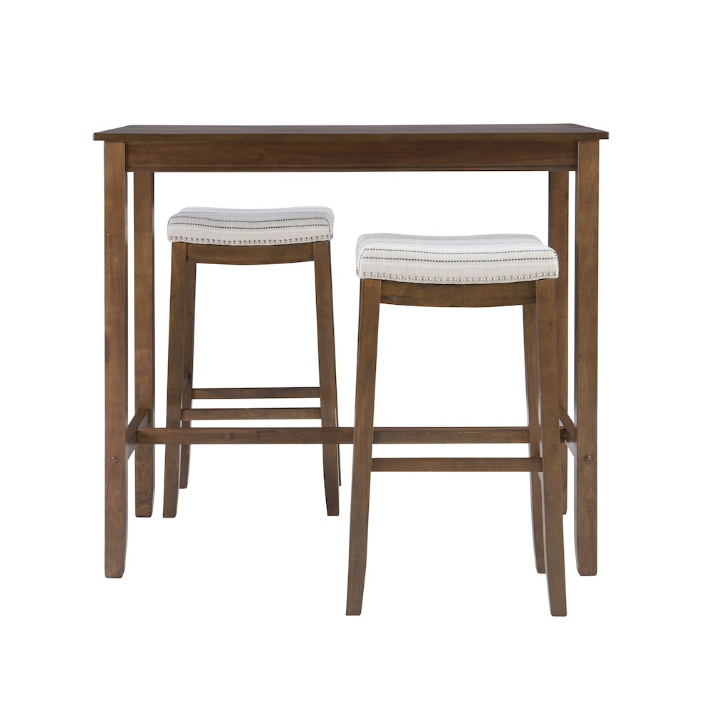 Clardige 3Pc Bar Set Rustic Stripe