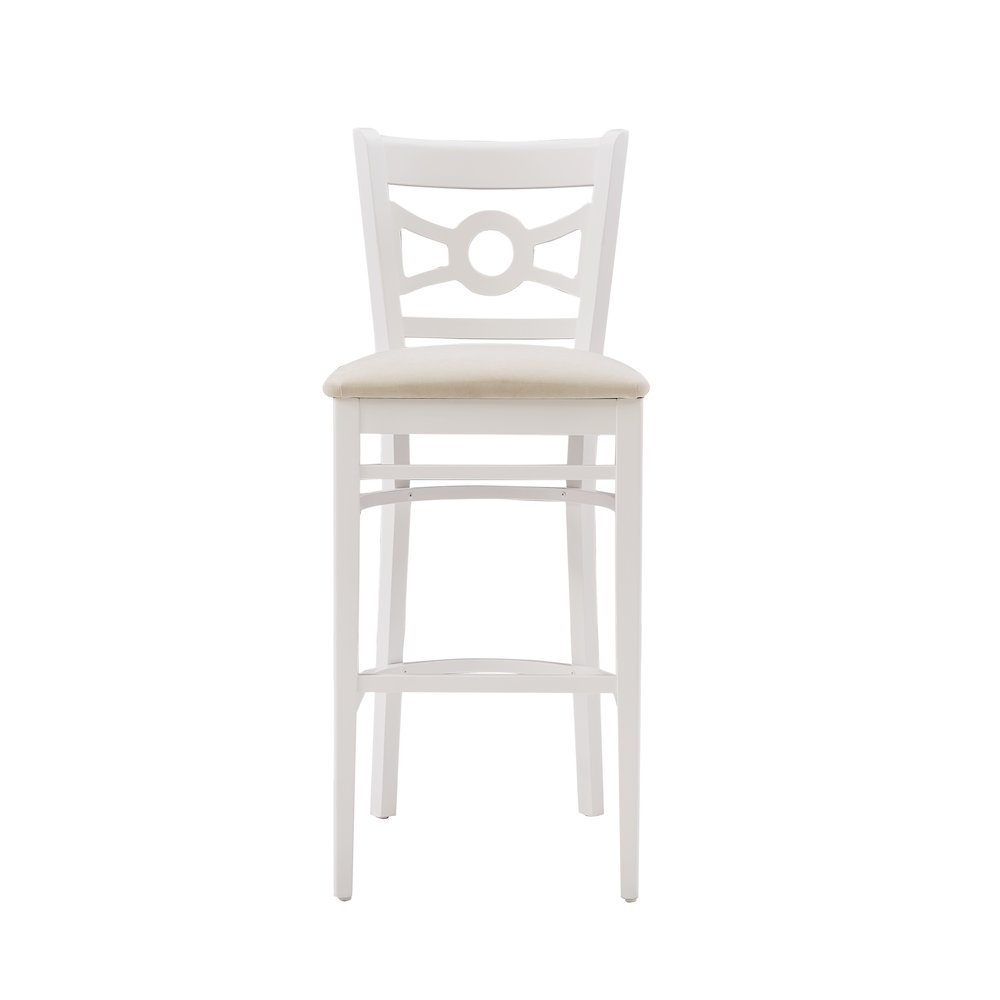 Teresa White Barstool W Uph Seat