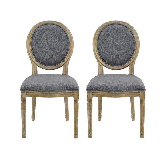 Avalon Charcoal Oval Back Chair Set Of Two