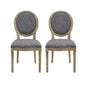 Avalon Charcoal Oval Back Chair Set Of Two