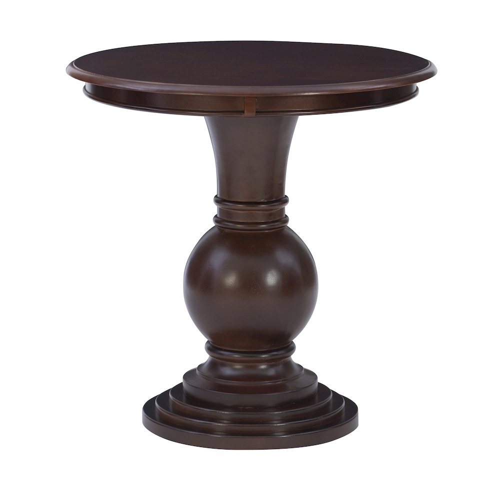 Espresso Round Accent Table