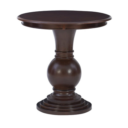 Espresso Round Accent Table