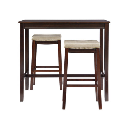 Claridge 3Pc Bar Set Brown Beige