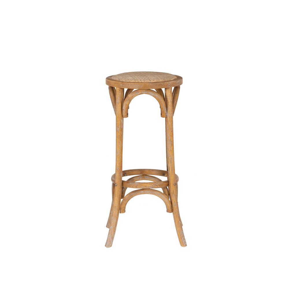Rae Rattan Seat Backless Bar Stool