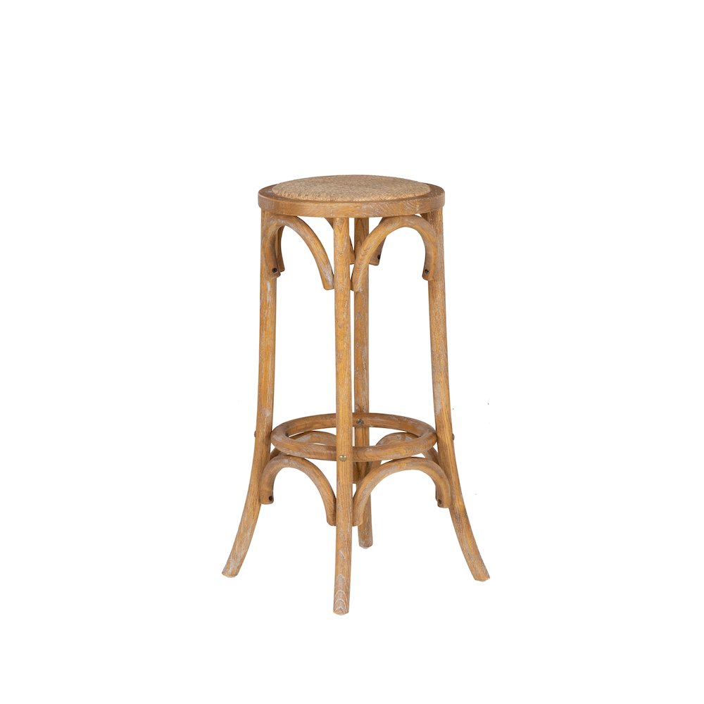 Rae Rattan Seat Backless Bar Stool