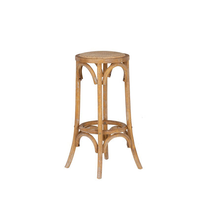Rae Rattan Seat Backless Bar Stool