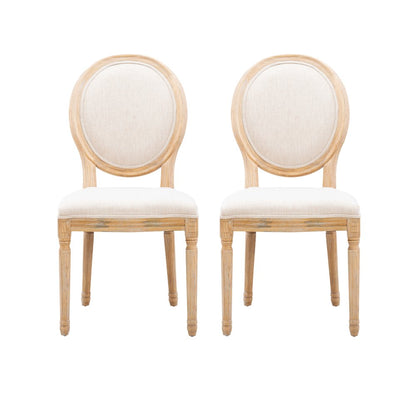 Avalon Linen Oval Back Chair Set Of Two