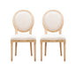 Avalon Linen Oval Back Chair Set Of Two