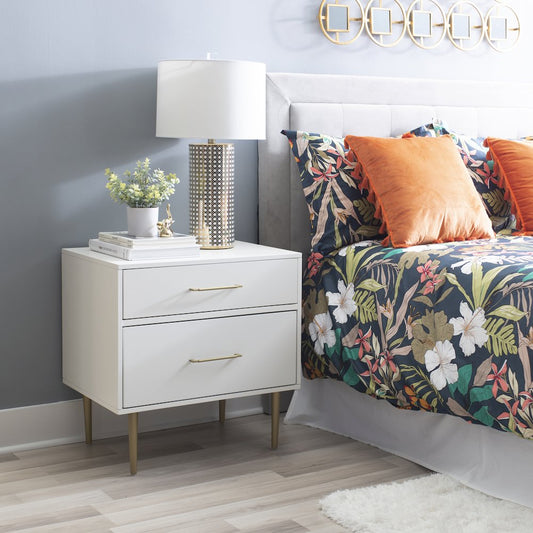 Gloria Two Drawer Nightstand