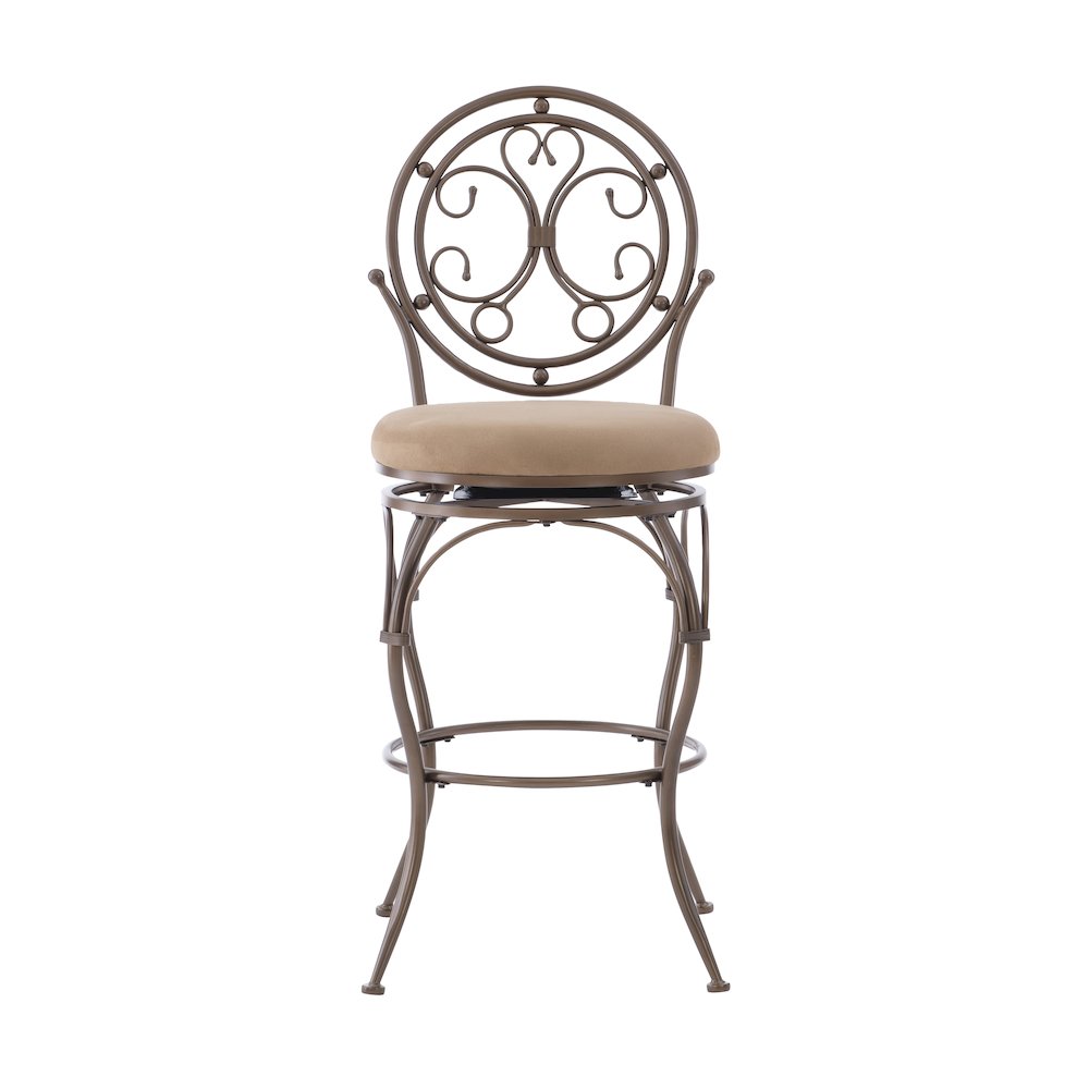 Big and Tall Scroll Circle Back Barstool
