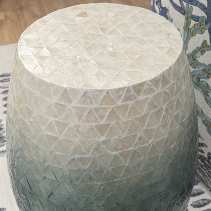 Prianna Ombre Capiz Mosaic Drum Table