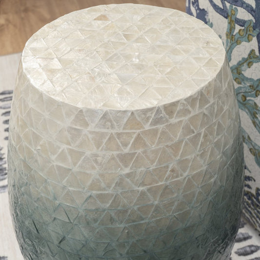 Prianna Ombre Capiz Mosaic Drum Table
