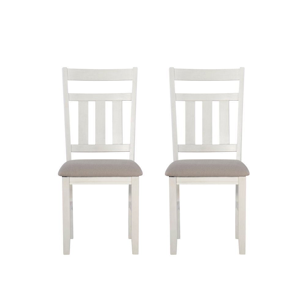 Turino Distressed White Side Chair