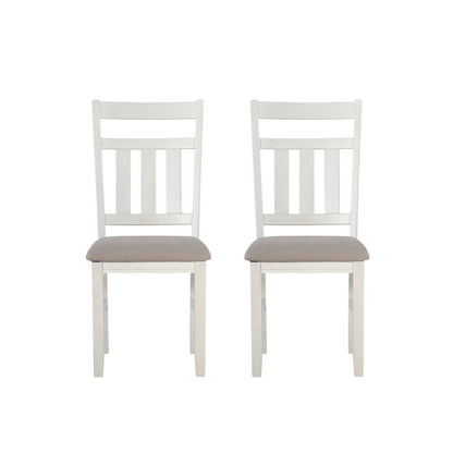 Turino Distressed White Side Chair